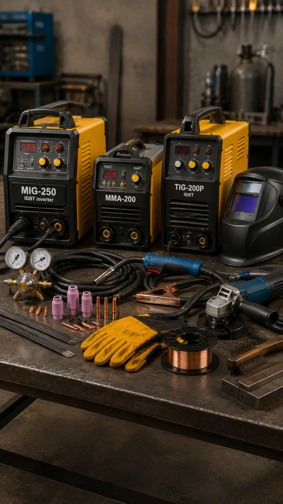 Industrial welding equipment and fabrication machines